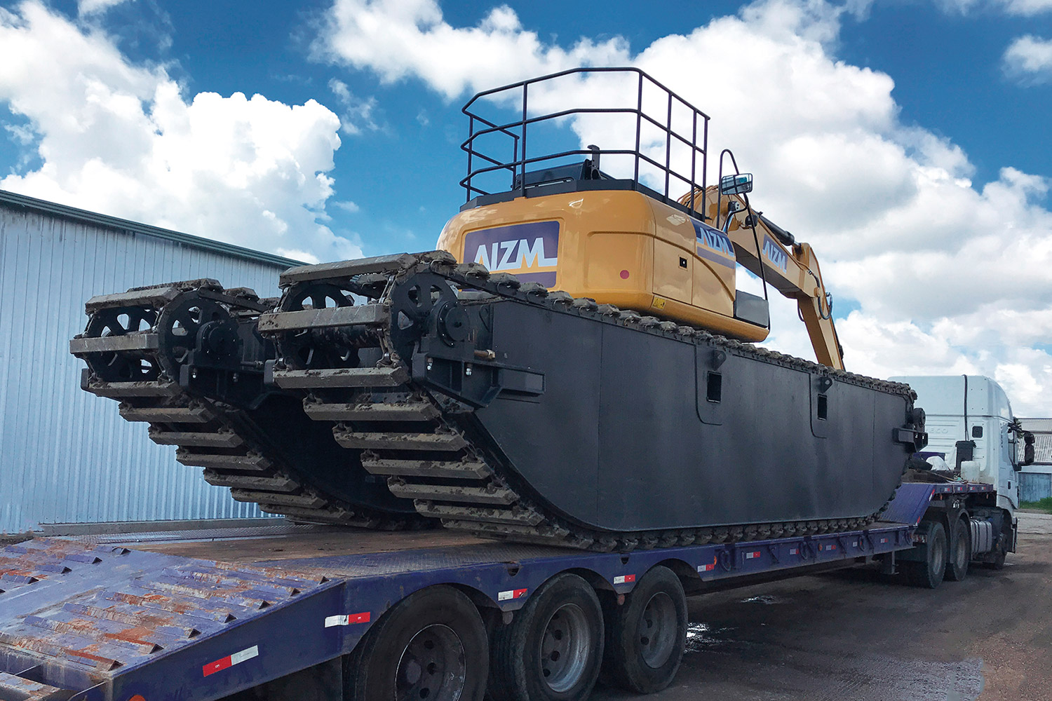 Escavadeira anfíbia remotamente controlado AIZM MACHINES