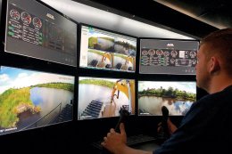 Escavadeira anfíbia remotamente controlado AIZM MACHINES