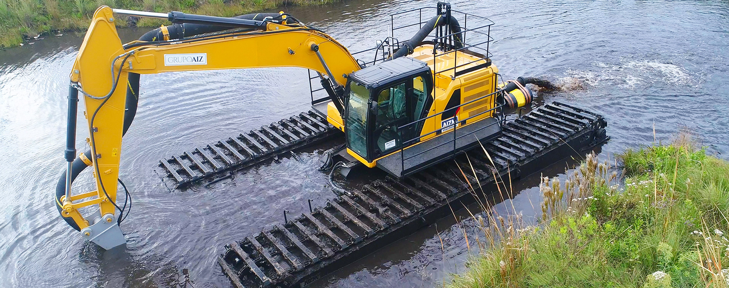 Draga anfíbia remotamente controlado AIZM MACHINES