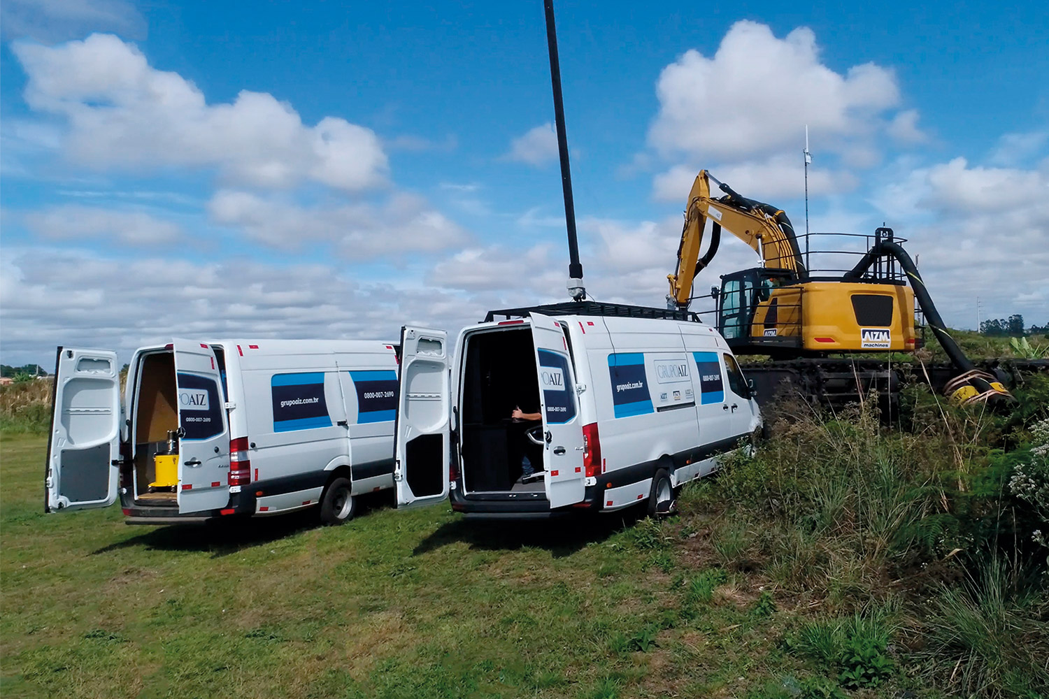 Draga anfíbia remotamente controlado AIZM MACHINES