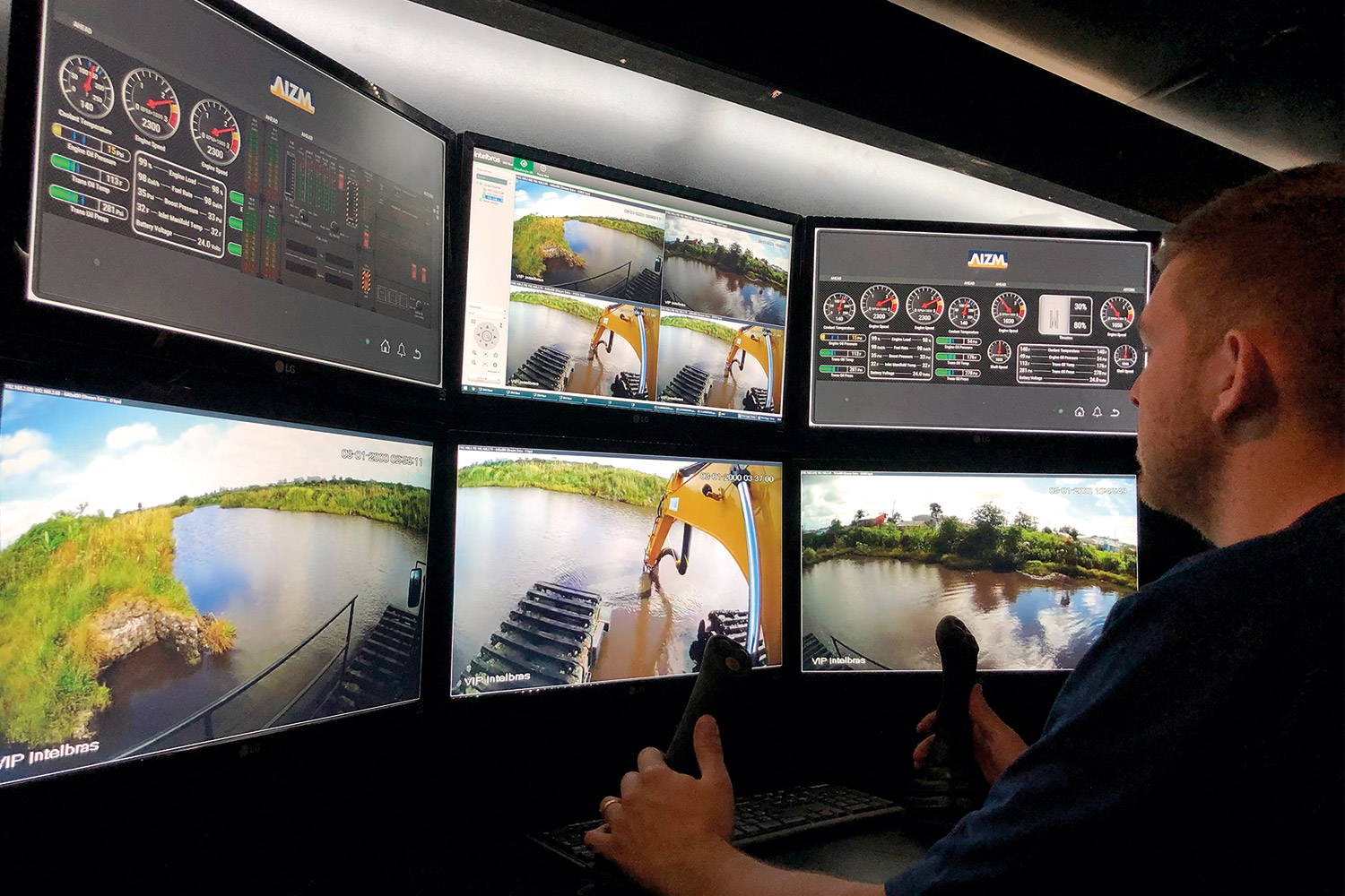 Draga anfíbia remotamente controlado AIZM MACHINES