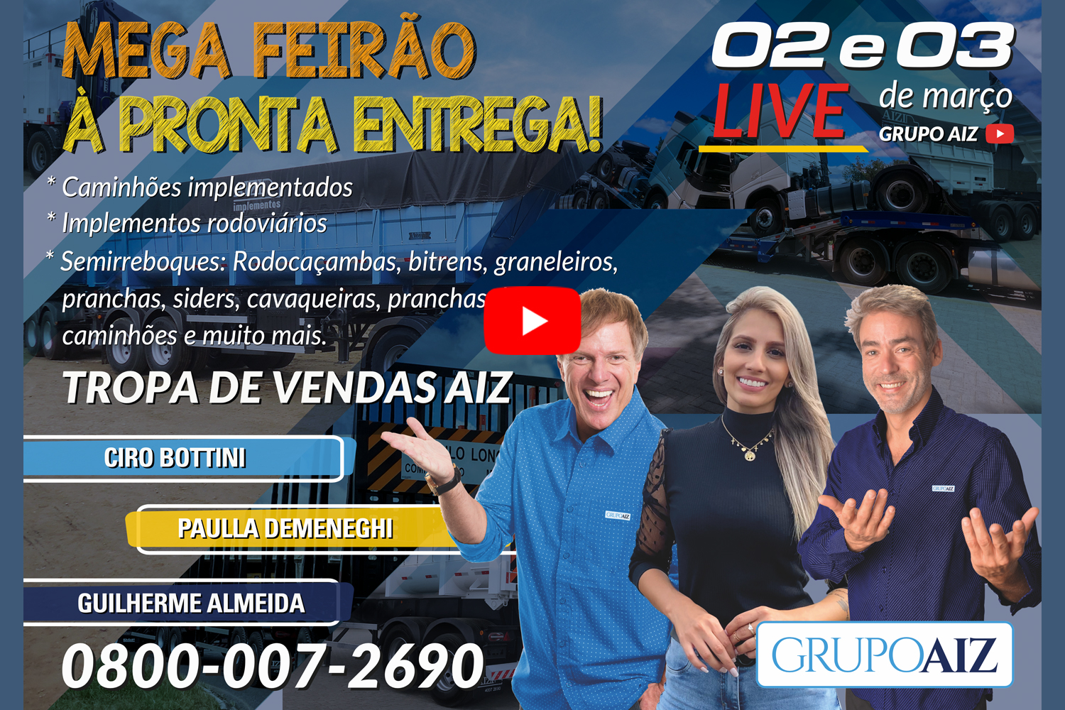 Mega feirão live grupoaiz